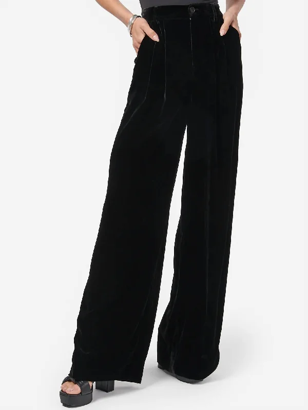  Women's Clothes for All-Day Comfort and StyleRylie Velvet Pant In Black Women's Clothes for All-Day Comfort and Style