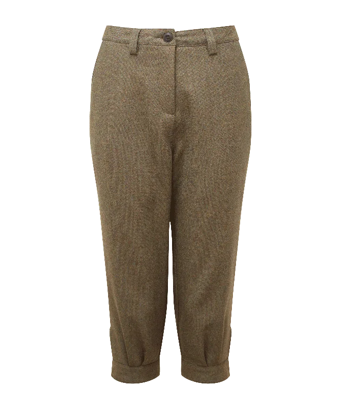  Affordable Women's ClothingHigh Waisted Tweed Breeks - Loden Green Herringbone Tweed Affordable Women's Clothing