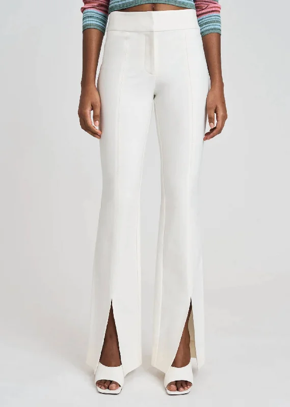  Latest Fashion for WomenMaeve Front Slit Trousers In Soft White Latest Fashion for Women