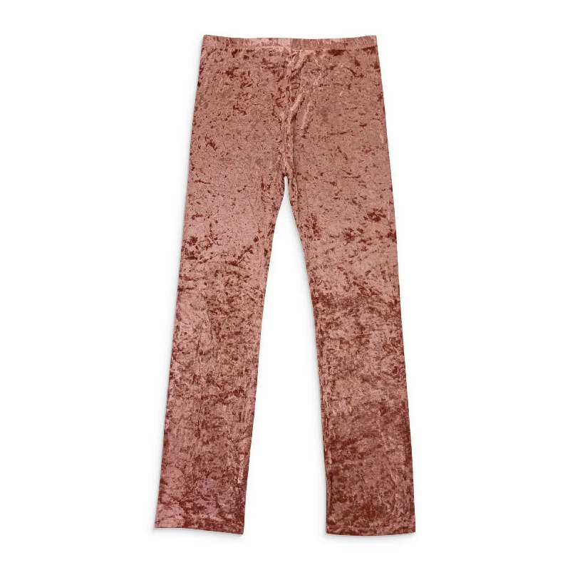  Women's Clothing SetsCALLIPYGIAN CRUSHED VELVET DUSTY PINK WOMEN'S STRAIGHT PANTS Women's Clothing Sets